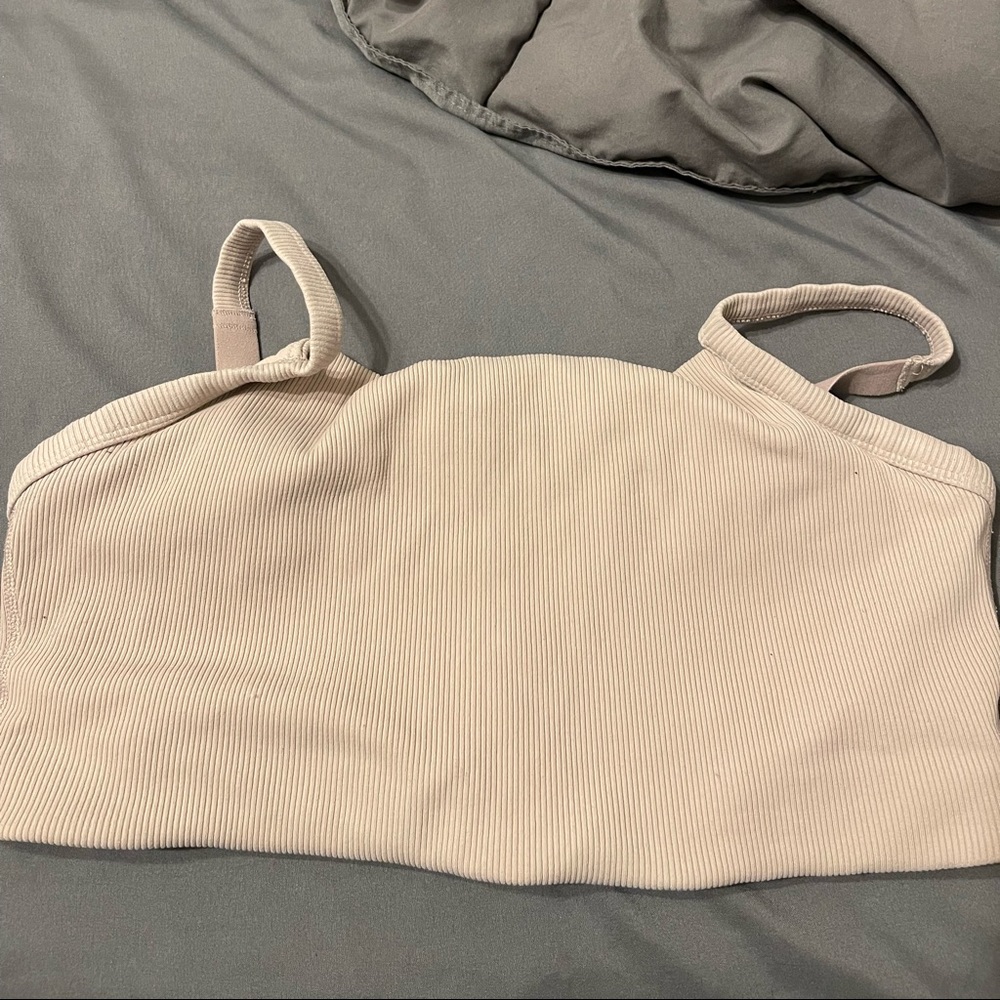 AE Ribbed squareneck sports bra